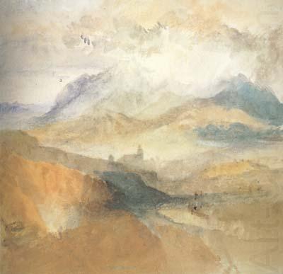 View of an Alpine Valley probably the Val d'Aosta (mk10), Joseph Mallord William Turner